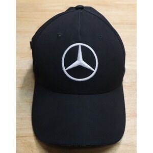 Mercedes Benz AMG Petronas F1 Racing Team Logo Black Cap Hat Strapback
